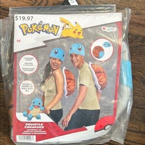 Pokemon Squirtle Blue Hat and Shell Set